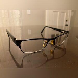 Kenneth Cole Reaction KC0735-2 002 black metal frame rectangular eyeglasses.